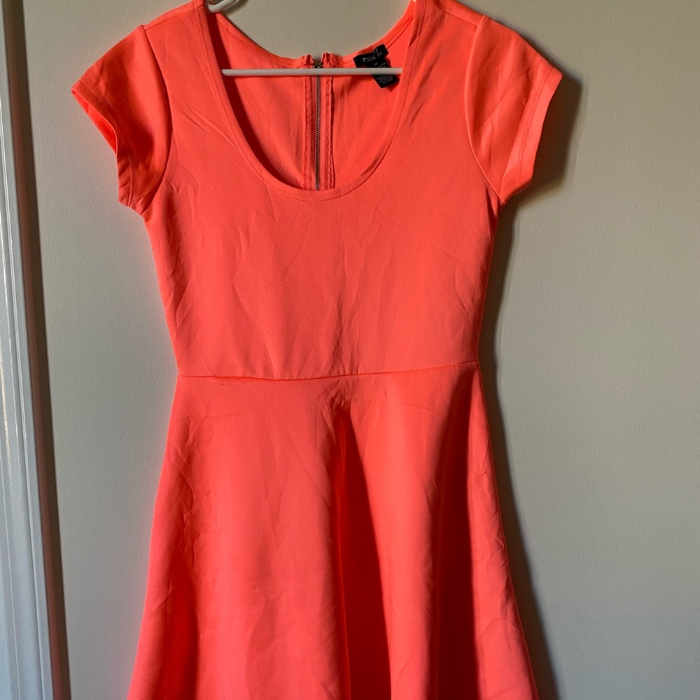 Coral Skater Dress